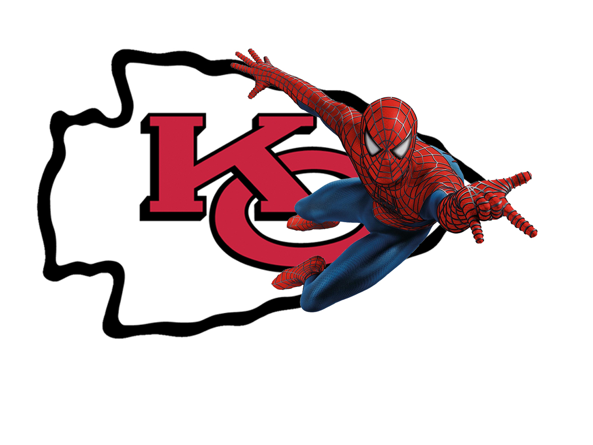 Kansas City Chiefs Spider Man Logo vinyl decal